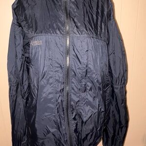 Columbia Mens Size Large Black Waterproof Rain Windbreaker Jacket